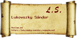 Lukovszky Sándor névjegykártya